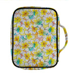 Colorful Frangipani Pattern Print Front Pocket Bible Bag