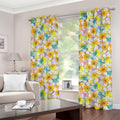 Colorful Frangipani Pattern Print Grommet Curtains