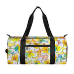 Colorful Frangipani Pattern Print Gym Bag