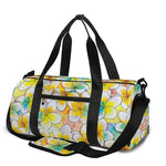 Colorful Frangipani Pattern Print Gym Bag