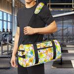 Colorful Frangipani Pattern Print Gym Bag
