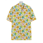 Colorful Frangipani Pattern Print Hawaiian Shirt