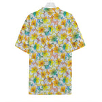 Colorful Frangipani Pattern Print Hawaiian Shirt