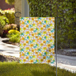 Colorful Frangipani Pattern Print House Flag