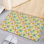 Colorful Frangipani Pattern Print Indoor Door Mat