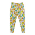 Colorful Frangipani Pattern Print Jogger Pants