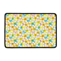 Colorful Frangipani Pattern Print Kitchen Mat