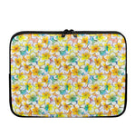 Colorful Frangipani Pattern Print Laptop Sleeve