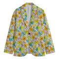 Colorful Frangipani Pattern Print Men's Blazer