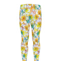 Colorful Frangipani Pattern Print Men's Leggings