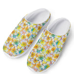 Colorful Frangipani Pattern Print Mesh Casual Shoes