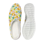 Colorful Frangipani Pattern Print Mesh Casual Shoes