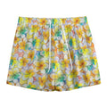 Colorful Frangipani Pattern Print Mesh Shorts