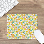 Colorful Frangipani Pattern Print Mouse Pad