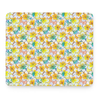 Colorful Frangipani Pattern Print Mouse Pad