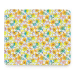 Colorful Frangipani Pattern Print Mouse Pad