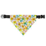 Colorful Frangipani Pattern Print Over The Collar Dog Bandana