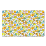 Colorful Frangipani Pattern Print Polyester Doormat