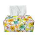 Colorful Frangipani Pattern Print Rectangle Tissue Box Cover