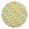 Colorful Frangipani Pattern Print Round Blanket