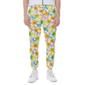 Colorful Frangipani Pattern Print Joggers