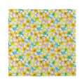 Colorful Frangipani Pattern Print Silk Bandana