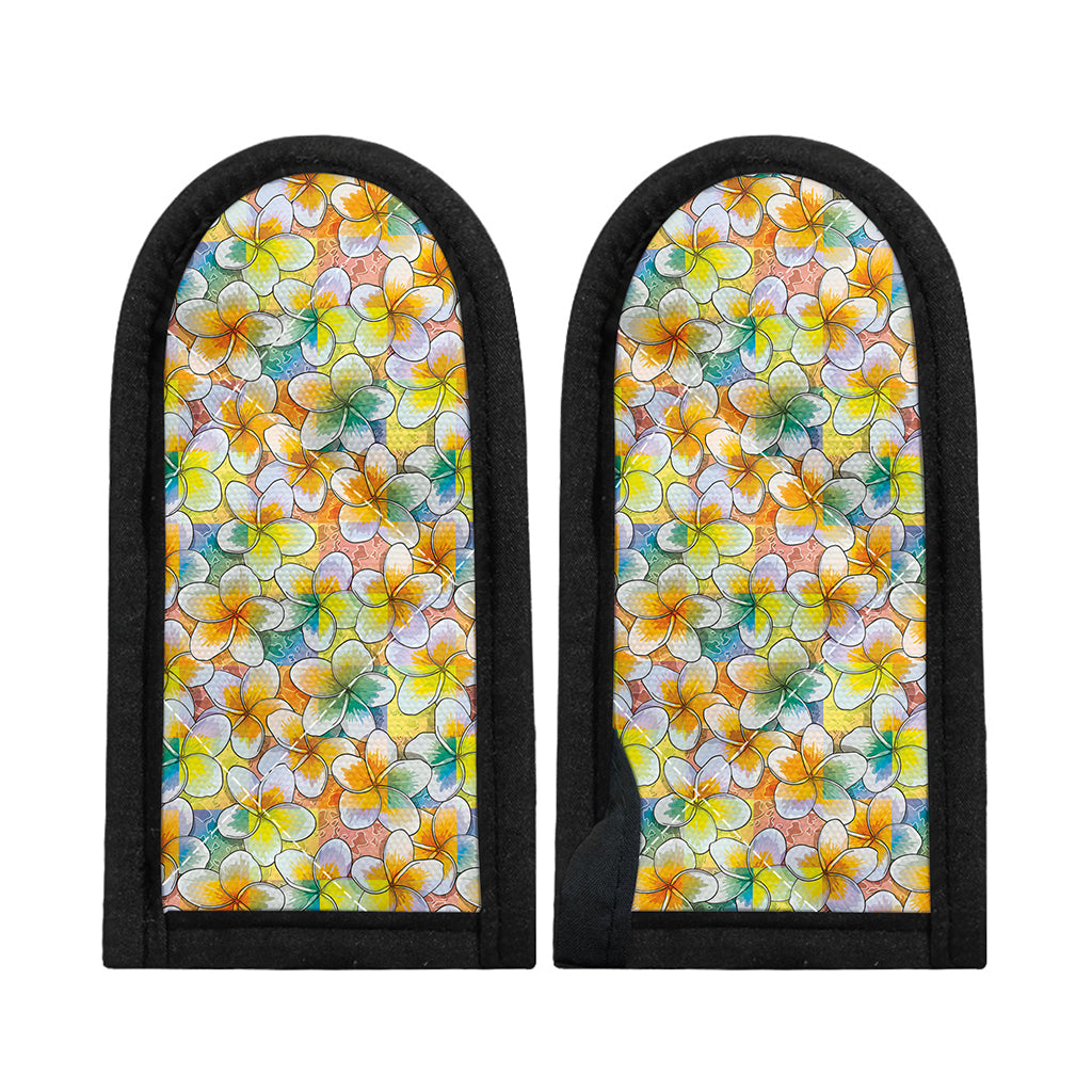 Colorful Frangipani Pattern Print Skillet Handle Cover