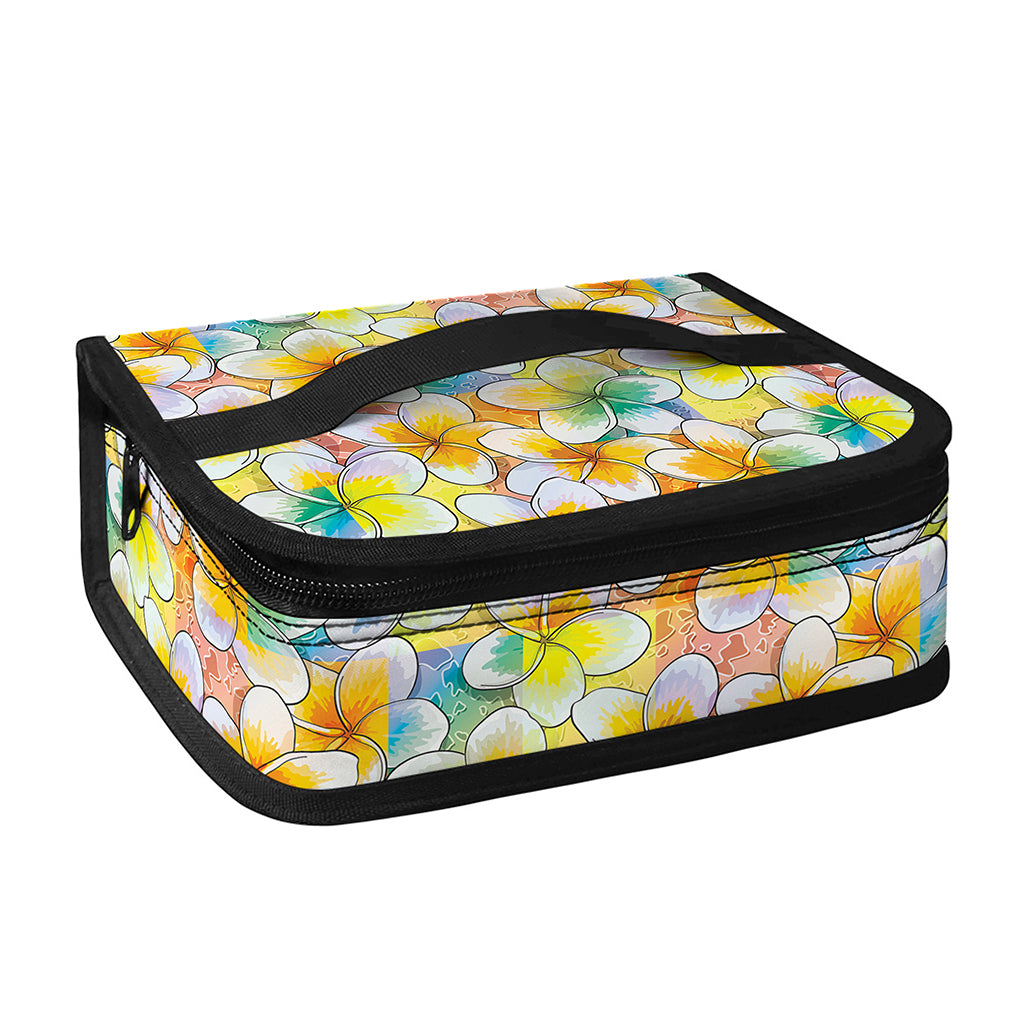 Colorful Frangipani Pattern Print Small Lunch Bag