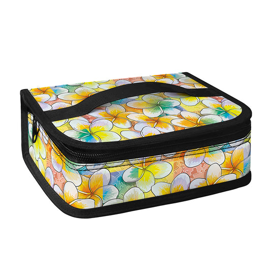 Colorful Frangipani Pattern Print Small Lunch Bag