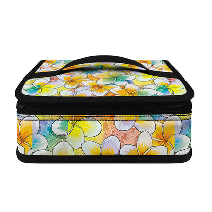 Colorful Frangipani Pattern Print Small Lunch Bag