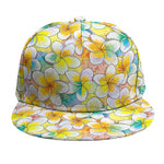 Colorful Frangipani Pattern Print Snapback Cap