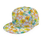 Colorful Frangipani Pattern Print Snapback Cap