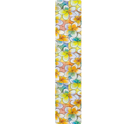 Colorful Frangipani Pattern Print Table Runner