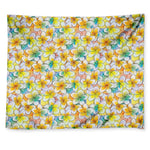 Colorful Frangipani Pattern Print Tapestry