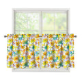 Colorful Frangipani Pattern Print Tier Curtains