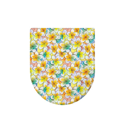 Colorful Frangipani Pattern Print Toilet Lid Cover