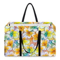 Colorful Frangipani Pattern Print Utility Tote Bag