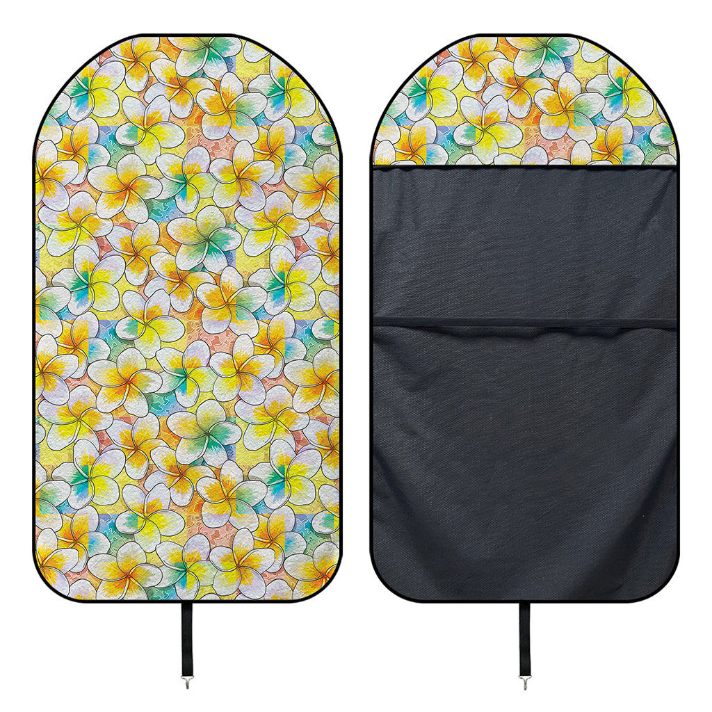 Colorful Frangipani Pattern Print Waterproof Car Seat Cover
