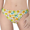 Colorful Frangipani Pattern Print Women's Thong