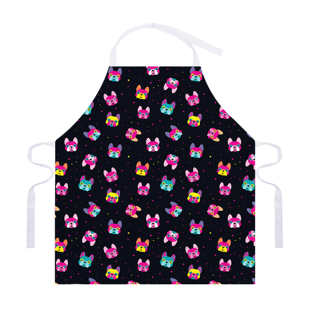 Colorful French Bulldog Print Adjustable Apron