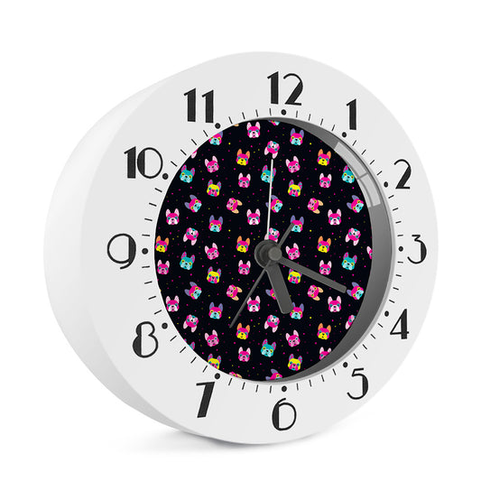 Colorful French Bulldog Print Alarm Clock