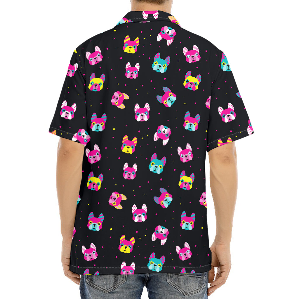 Colorful French Bulldog Print Aloha Shirt