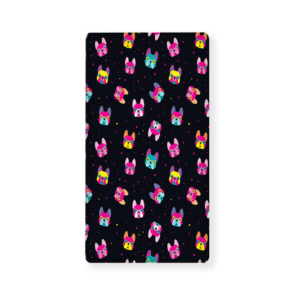 Colorful French Bulldog Print Baby Crib Sheet