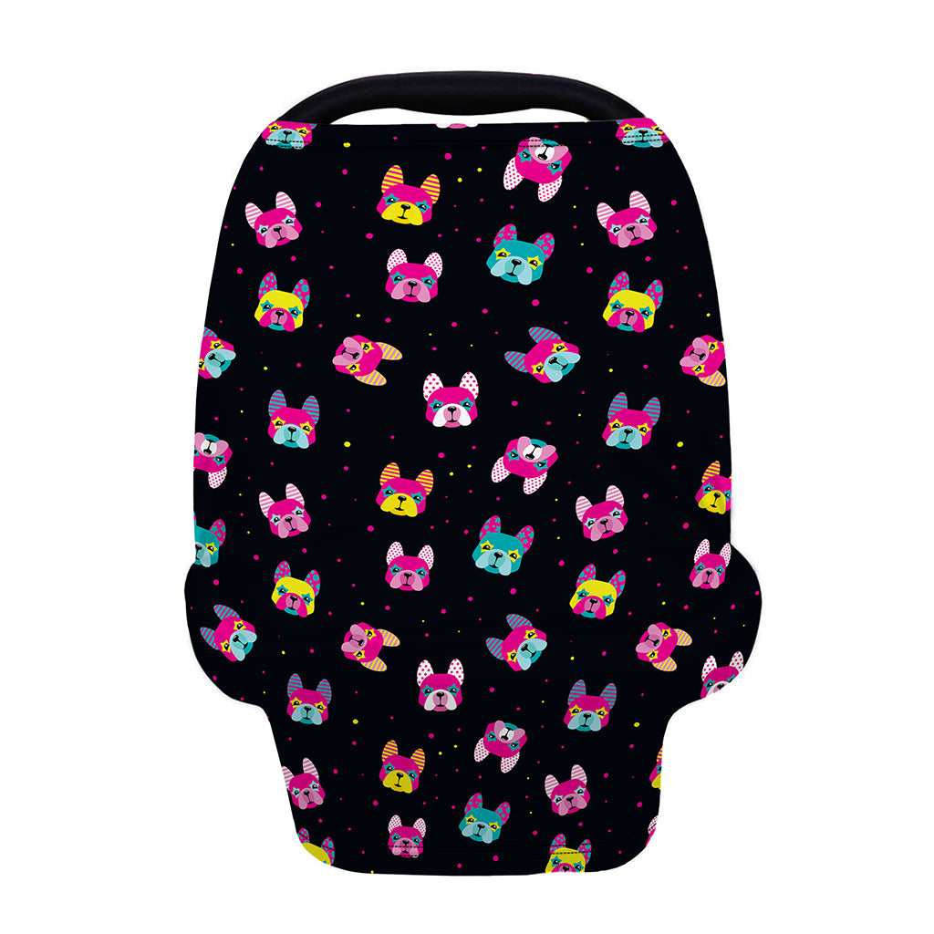 Colorful French Bulldog Print Baby Seat Cover