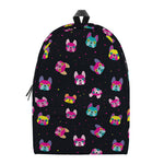 Colorful French Bulldog Print Backpack