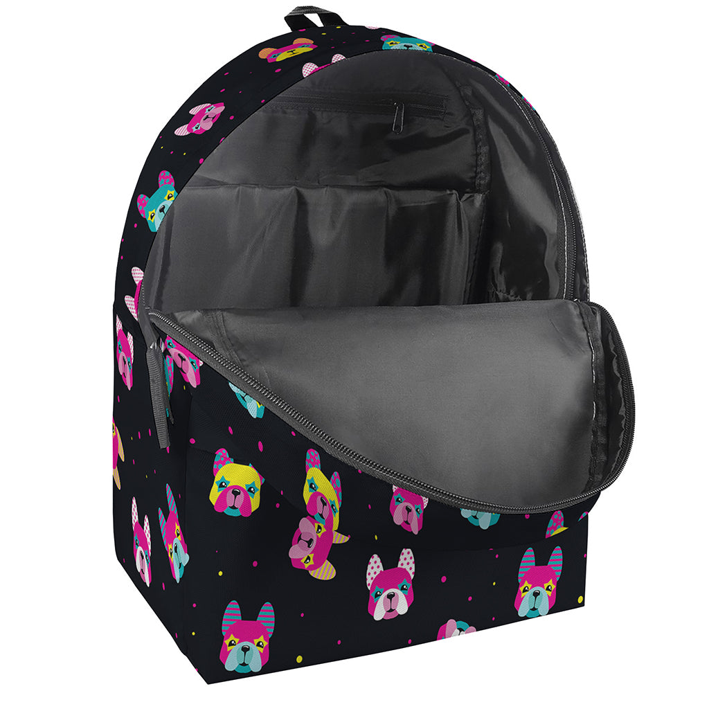 Colorful French Bulldog Print Backpack