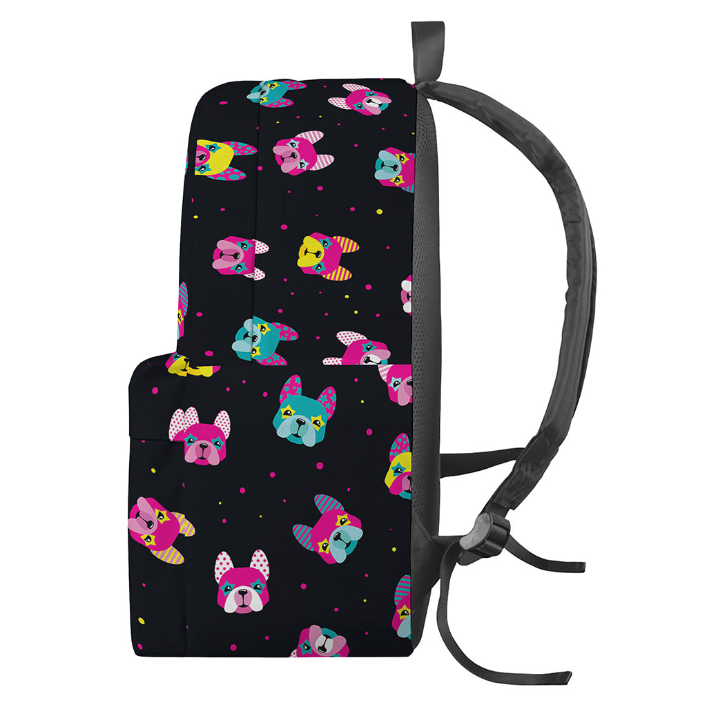 Colorful French Bulldog Print Backpack