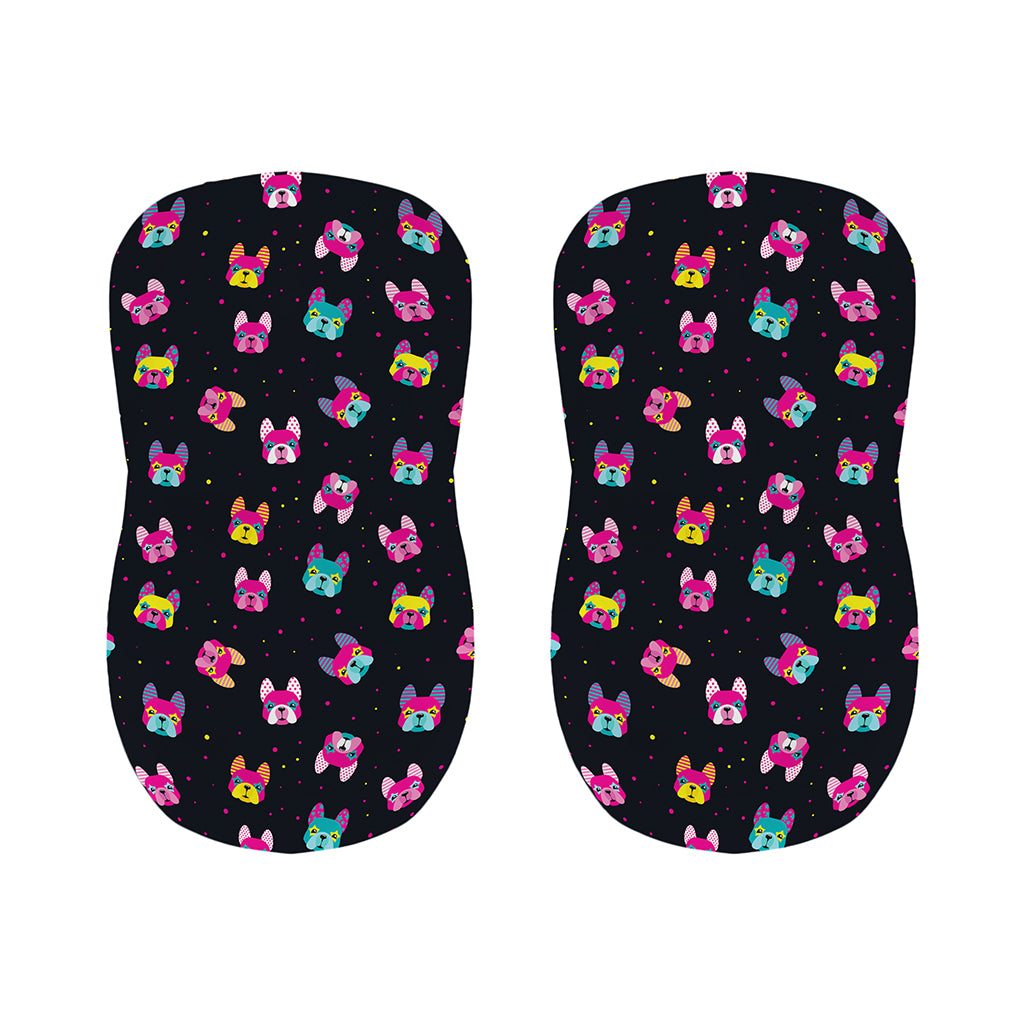 Colorful French Bulldog Print Bar Stool Covers