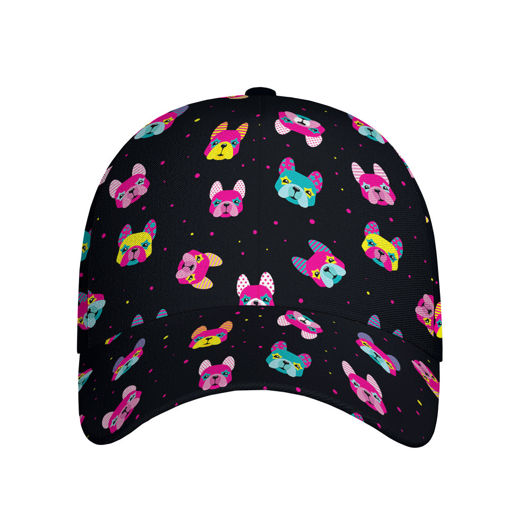 Colorful French Bulldog Print Baseball Cap