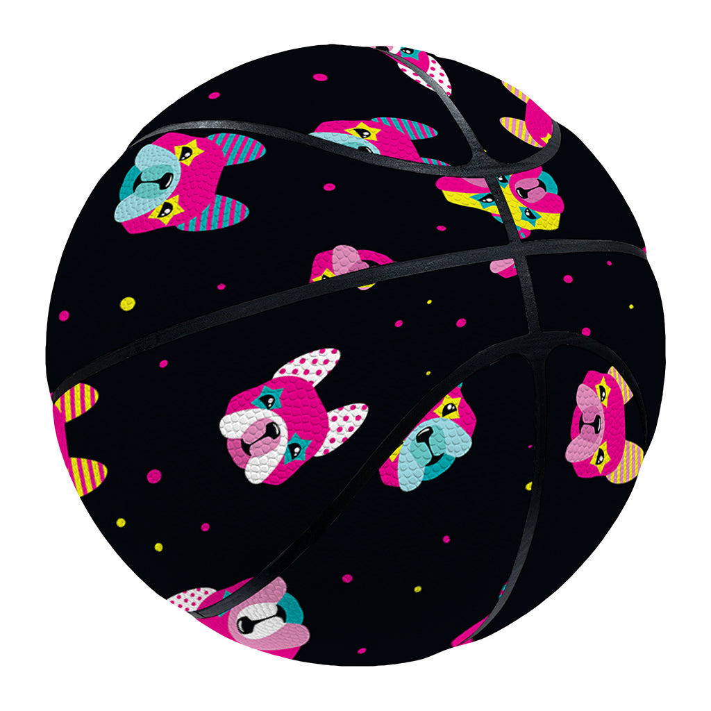 Colorful French Bulldog Print Basketball
